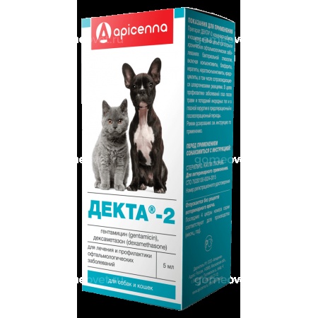 Декта-2 капли для глаз для собак и кошек, уп. 5 мл. купить в Краснодаре